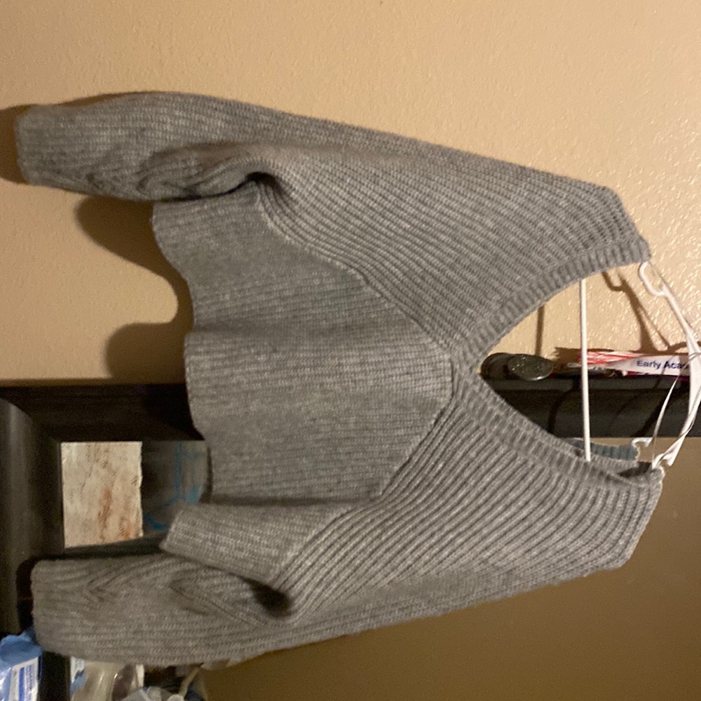 a cute grey sweater top
